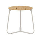 Manutti Mood Coffee table - Table basse ronde Ø 42cm h:45cm Plateau Teck Flint SF13 Teak Brushed 2H36 