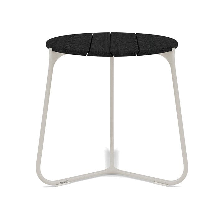 Manutti Mood Coffee table - Table basse ronde Ø 42cm h:45cm Plateau Teck Flint SF13 Teak Scuro 2H37 