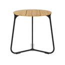 Manutti Mood Coffee table - Table basse ronde Ø 42cm h:45cm Plateau Teck Lava SF10 Teak Brushed 2H36 