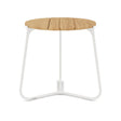 Manutti Mood Coffee table - Table basse ronde Ø 42cm h:45cm Plateau Teck White SF08 Teak Brushed 2H36 