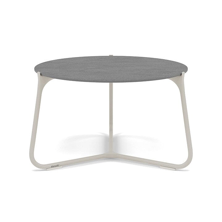 Manutti Mood Coffee table - Table basse ronde Ø 60cm h:38cm Plateau Céramique ou HPL Flint SF13 Ceramic Basalt Grey 6mm 6K70 