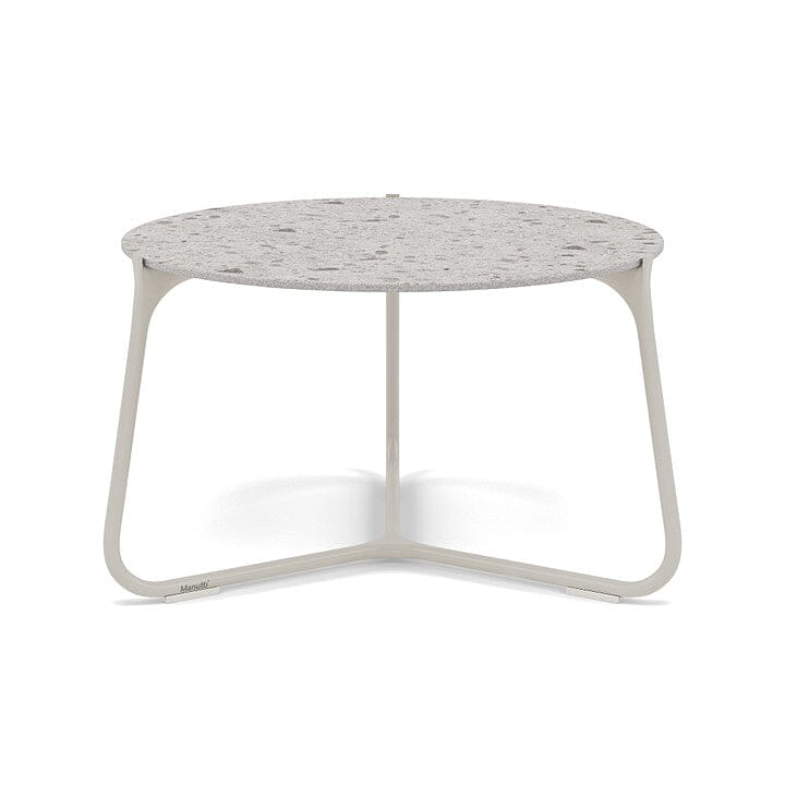Manutti Mood Coffee table - Table basse ronde Ø 60cm h:38cm Plateau Céramique ou HPL Flint SF13 Ceramic Fossil 12mm 5K53 