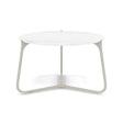 Manutti Mood Coffee table - Table basse ronde Ø 60cm h:38cm Plateau Céramique ou HPL Flint SF13 Ceramic Marble White 12mm 5K58 