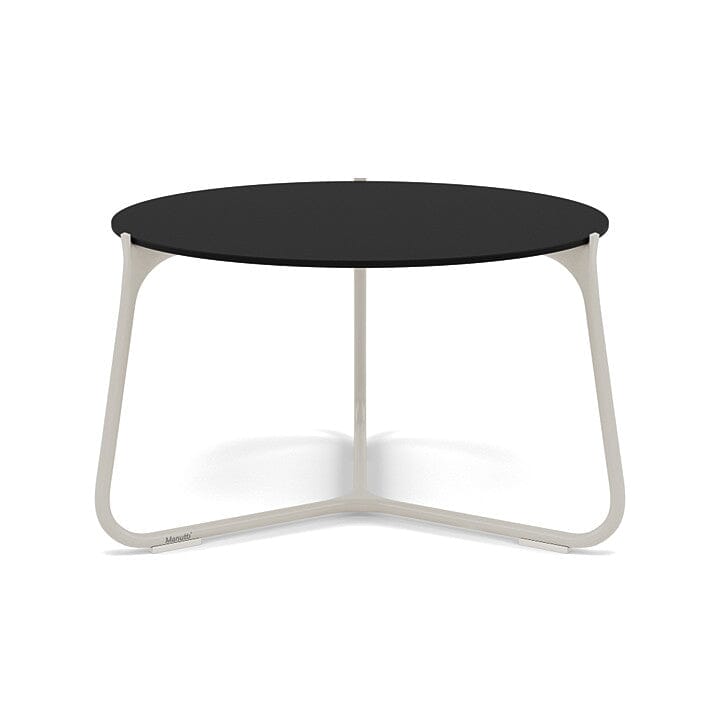 Manutti Mood Coffee table - Table basse ronde Ø 60cm h:38cm Plateau Céramique ou HPL Flint SF13 Trespa Black 2T92 
