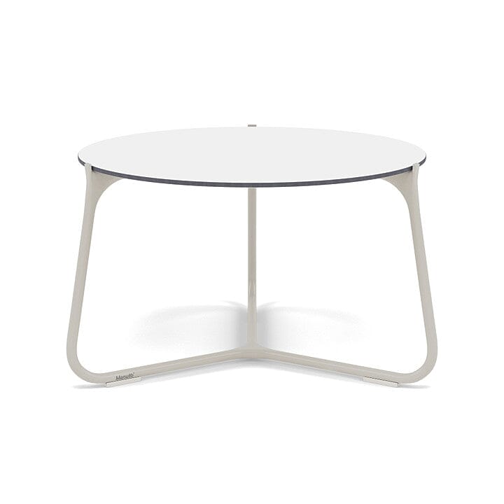 Manutti Mood Coffee table - Table basse ronde Ø 60cm h:38cm Plateau Céramique ou HPL Flint SF13 Trespa White 2T90 