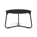 Manutti Mood Coffee table - Table basse ronde Ø 60cm h:38cm Plateau Céramique ou HPL Lava SF10 Ceramic Basalt Black 12mm 5K67 