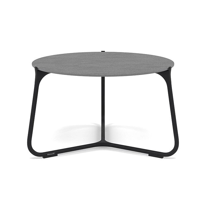 Manutti Mood Coffee table - Table basse ronde Ø 60cm h:38cm Plateau Céramique ou HPL Lava SF10 Ceramic Basalt Grey 6mm 6K70 