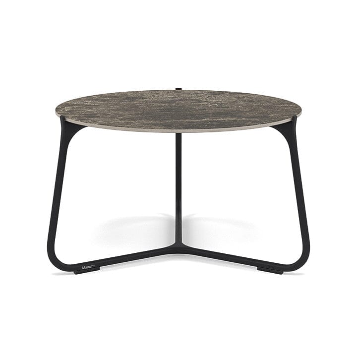 Manutti Mood Coffee table - Table basse ronde Ø 60cm h:38cm Plateau Céramique ou HPL Lava SF10 Ceramic Emperador 12mm 5K69 