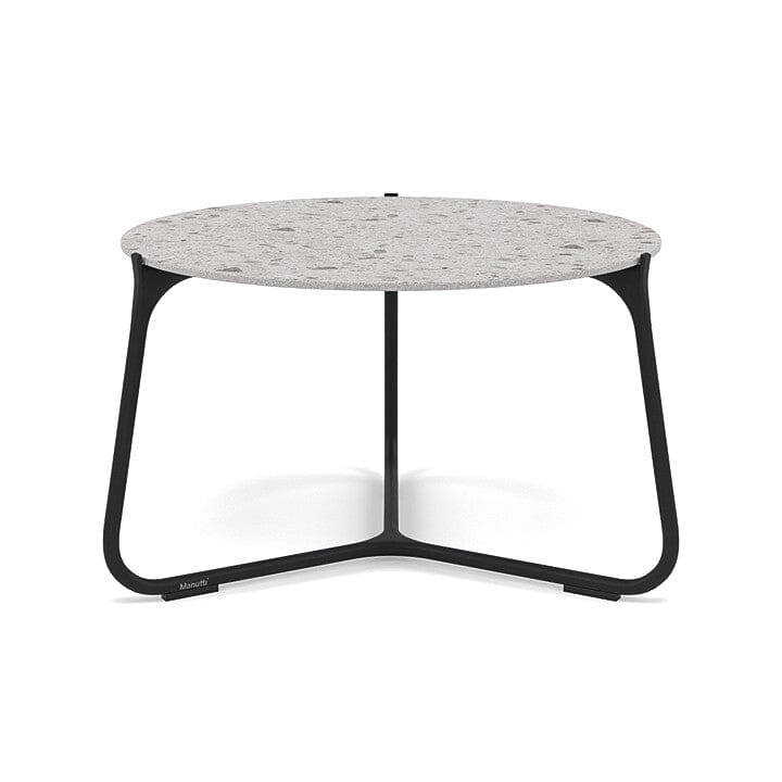 Manutti Mood Coffee table - Table basse ronde Ø 60cm h:38cm Plateau Céramique ou HPL Lava SF10 Ceramic Fossil 12mm 5K53 