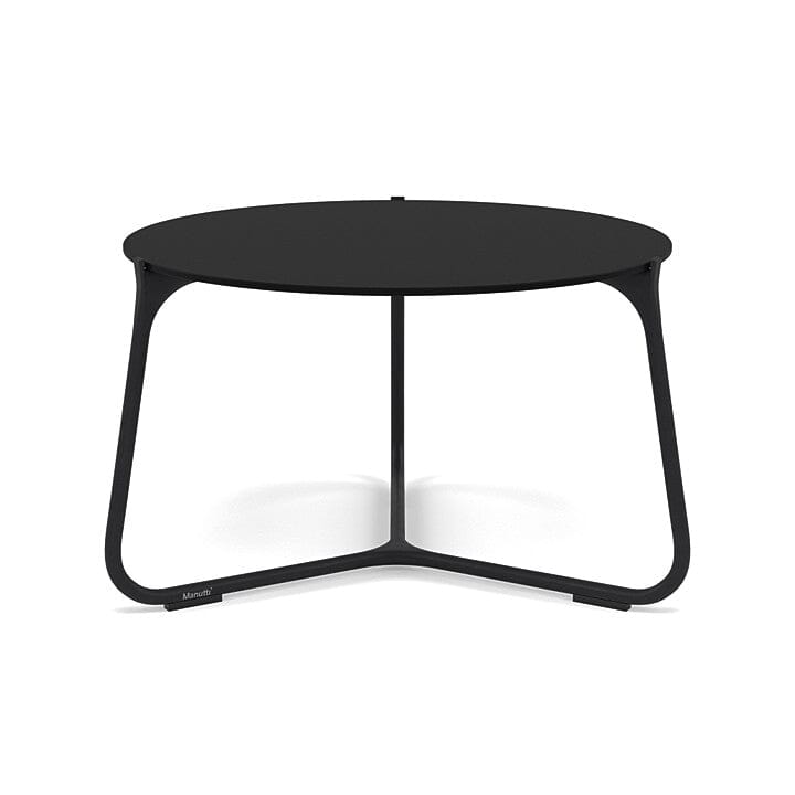 Manutti Mood Coffee table - Table basse ronde Ø 60cm h:38cm Plateau Céramique ou HPL Lava SF10 Trespa Black 2T92 