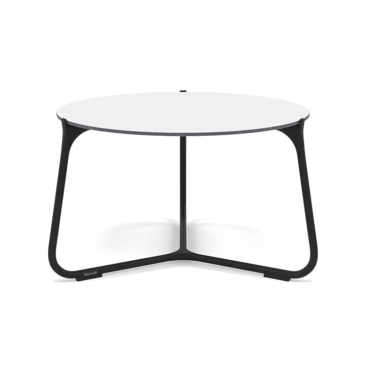 Manutti Mood Coffee table - Table basse ronde Ø 60cm h:38cm Plateau Céramique ou HPL Lava SF10 Trespa White 2T90 