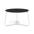 Manutti Mood Coffee table - Table basse ronde Ø 60cm h:38cm Plateau Céramique ou HPL White SF08 Ceramic Basalt Black 12mm 5K67 