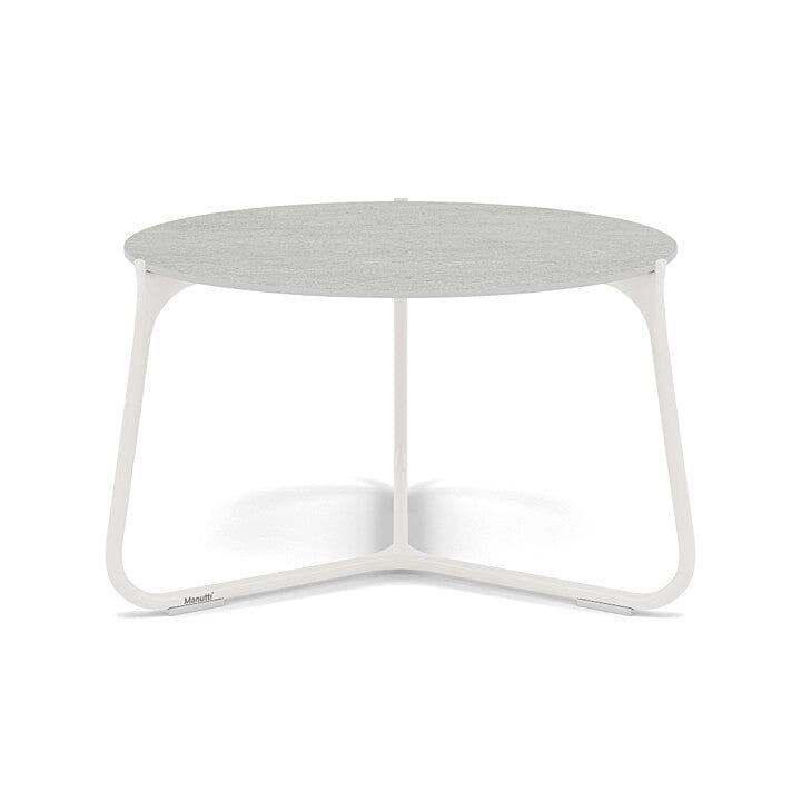 Manutti Mood Coffee table - Table basse ronde Ø 60cm h:38cm Plateau Céramique ou HPL White SF08 Ceramic Concrete 12mm 5K68 