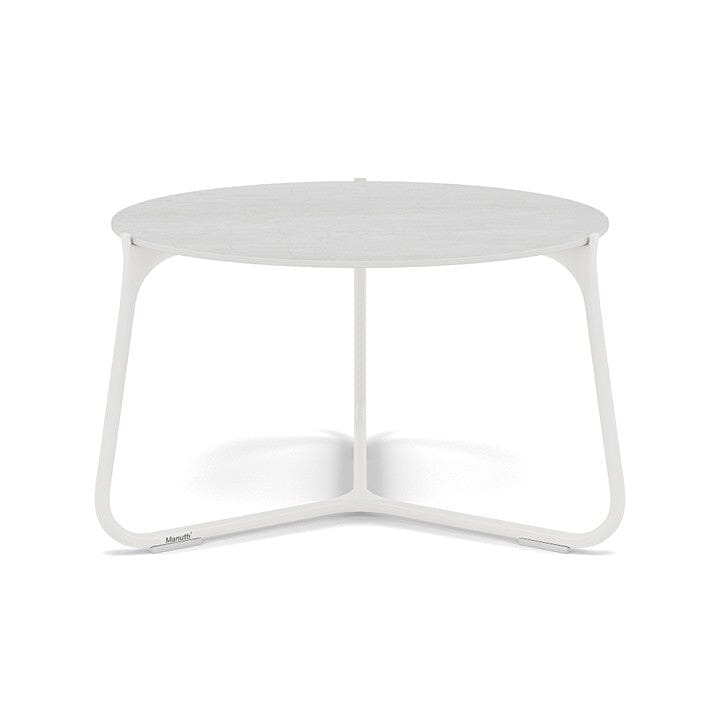 Manutti Mood Coffee table - Table basse ronde Ø 60cm h:38cm Plateau Céramique ou HPL White SF08 Ceramic Perla 12mm 5K66 