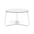 Manutti Mood Coffee table - Table basse ronde Ø 60cm h:38cm Plateau Céramique ou HPL White SF08 Trespa White 2T90 