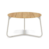 Manutti Mood Coffee table - Table basse ronde Ø 60cm h:38cm Plateau Teck Flint SF13 Teak Brushed 2H36 