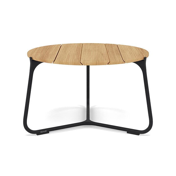 Manutti Mood Coffee table - Table basse ronde Ø 60cm h:38cm Plateau Teck Lava SF10 Teak Brushed 2H36 