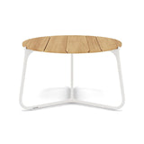 Manutti Mood Coffee table - Table basse ronde Ø 60cm h:38cm Plateau Teck White SF08 Teak Brushed 2H36 