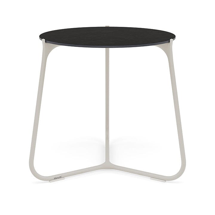 Manutti Mood Coffee table - Table basse ronde Ø 60cm h:56cm Plateau Céramique ou HPL Flint SF13 Ceramic Basalt Black 12mm 5K67 
