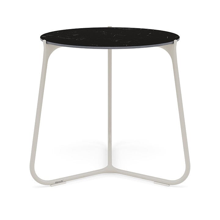 Manutti Mood Coffee table - Table basse ronde Ø 60cm h:56cm Plateau Céramique ou HPL Flint SF13 Ceramic Marble Black 12mm 5K59 