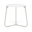 Manutti Mood Coffee table - Table basse ronde Ø 60cm h:56cm Plateau Céramique ou HPL Flint SF13 Ceramic Marble White 12mm 5K58 