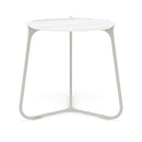Manutti Mood Coffee table - Table basse ronde Ø 60cm h:56cm Plateau Céramique ou HPL Flint SF13 Ceramic Marble White 12mm 5K58 