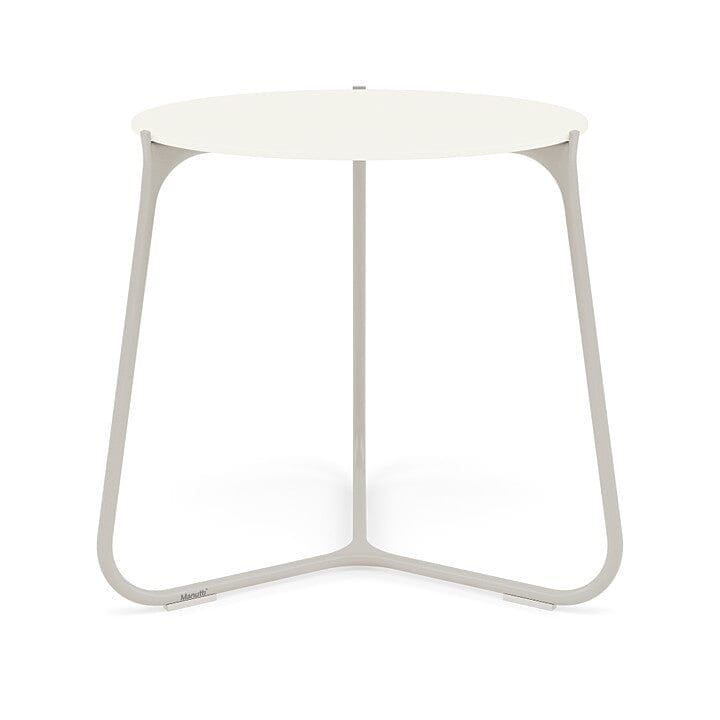 Manutti Mood Coffee table - Table basse ronde Ø 60cm h:56cm Plateau Céramique ou HPL Flint SF13 Ceramic White 6mm 6K60 