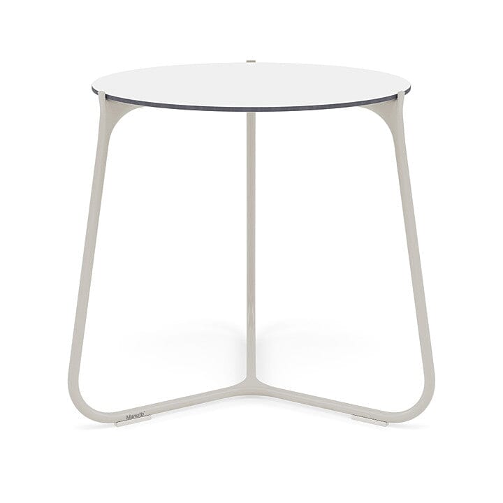 Manutti Mood Coffee table - Table basse ronde Ø 60cm h:56cm Plateau Céramique ou HPL Flint SF13 Trespa White 2T90 