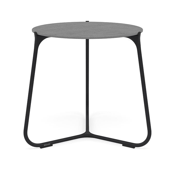 Manutti Mood Coffee table - Table basse ronde Ø 60cm h:56cm Plateau Céramique ou HPL Lava SF10 Ceramic Basalt Grey 6mm 6K70 