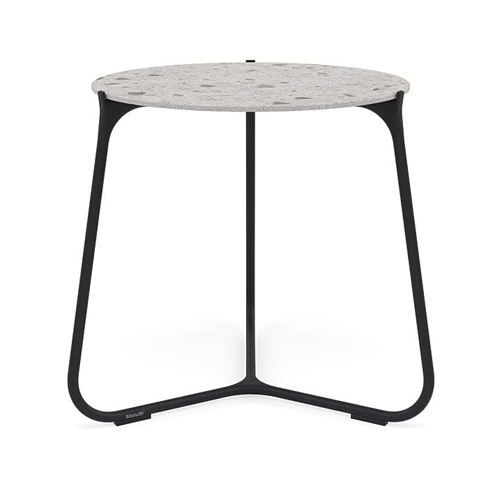 Manutti Mood Coffee table - Table basse ronde Ø 60cm h:56cm Plateau Céramique ou HPL Lava SF10 Ceramic Fossil 12mm 5K53 