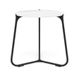 Manutti Mood Coffee table - Table basse ronde Ø 60cm h:56cm Plateau Céramique ou HPL Lava SF10 Ceramic Marble White 12mm 5K58 