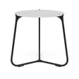 Manutti Mood Coffee table - Table basse ronde Ø 60cm h:56cm Plateau Céramique ou HPL Lava SF10 Ceramic Perla 12mm 5K66 