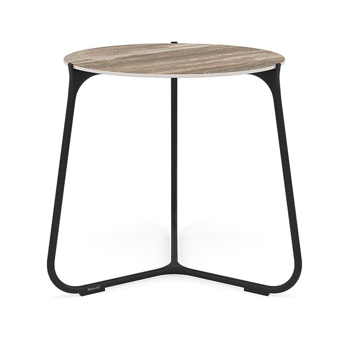 Manutti Mood Coffee table - Table basse ronde Ø 60cm h:56cm Plateau Céramique ou HPL Lava SF10 Ceramic Travertin 12mm 5K54 