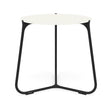 Manutti Mood Coffee table - Table basse ronde Ø 60cm h:56cm Plateau Céramique ou HPL Lava SF10 Ceramic White 6mm 6K60 
