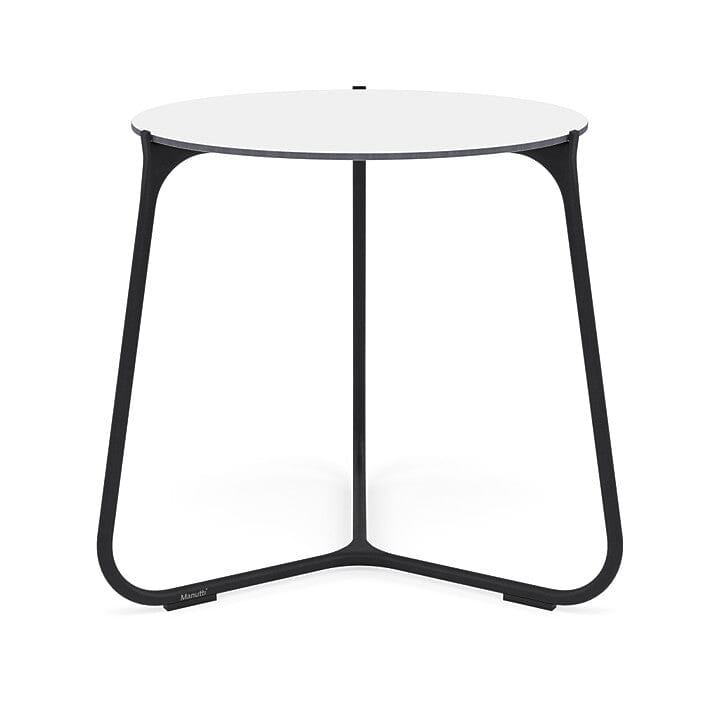 Manutti Mood Coffee table - Table basse ronde Ø 60cm h:56cm Plateau Céramique ou HPL Lava SF10 Trespa White 2T90 