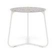Manutti Mood Coffee table - Table basse ronde Ø 60cm h:56cm Plateau Céramique ou HPL White SF08 Ceramic Fossil 12mm 5K53 