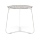Manutti Mood Coffee table - Table basse ronde Ø 60cm h:56cm Plateau Céramique ou HPL White SF08 Ceramic Fossil 12mm 5K53 