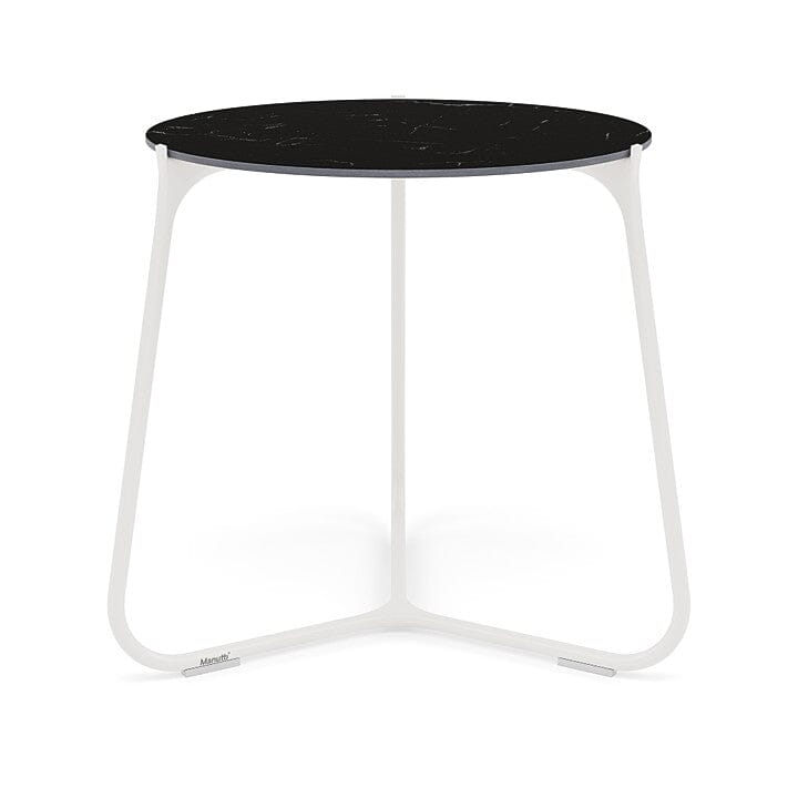 Manutti Mood Coffee table - Table basse ronde Ø 60cm h:56cm Plateau Céramique ou HPL White SF08 Ceramic Marble Black 12mm 5K59 