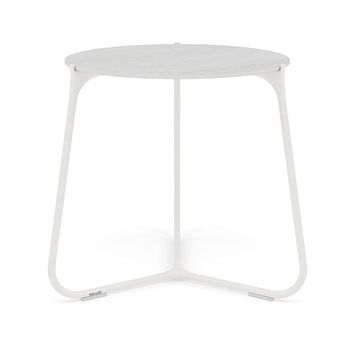 Manutti Mood Coffee table - Table basse ronde Ø 60cm h:56cm Plateau Céramique ou HPL White SF08 Ceramic Perla 12mm 5K66 