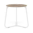 Manutti Mood Coffee table - Table basse ronde Ø 60cm h:56cm Plateau Céramique ou HPL White SF08 Ceramic Travertin 12mm 5K54 