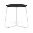 Manutti Mood Coffee table - Table basse ronde Ø 60cm h:56cm Plateau Céramique ou HPL White SF08 Trespa Black 2T92 