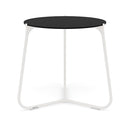Manutti Mood Coffee table - Table basse ronde Ø 60cm h:56cm Plateau Céramique ou HPL White SF08 Trespa Black 2T92 