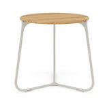 Manutti Mood Coffee table - Table basse ronde Ø 60cm h:56cm Plateau Teck Flint SF13 Teak Brushed 2H36 