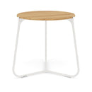 Manutti Mood Coffee table - Table basse ronde Ø 60cm h:56cm Plateau Teck White SF08 Teak Brushed 2H36 