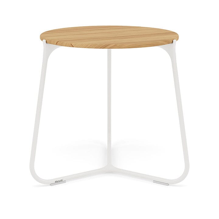 Manutti Mood Coffee table - Table basse ronde Ø 60cm h:56cm Plateau Teck White SF08 Teak Brushed 2H36 