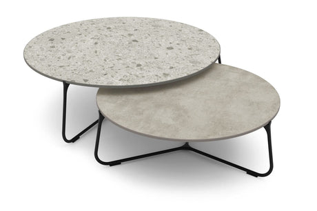 Manutti Mood Coffee table - Table basse ronde Ø 80cm h:28cm Plateau Céramique ou HPL 