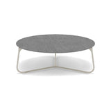 Manutti Mood Coffee table - Table basse ronde Ø 80cm h:28cm Plateau Céramique ou HPL Flint SF13 Ceramic Basalt Grey 6mm 6K70 