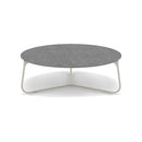 Manutti Mood Coffee table - Table basse ronde Ø 80cm h:28cm Plateau Céramique ou HPL Flint SF13 Ceramic Basalt Grey 6mm 6K70 