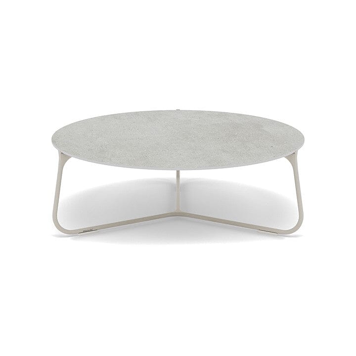 Manutti Mood Coffee table - Table basse ronde Ø 80cm h:28cm Plateau Céramique ou HPL Flint SF13 Ceramic Concrete 12mm 5K68 