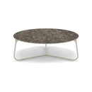Manutti Mood Coffee table - Table basse ronde Ø 80cm h:28cm Plateau Céramique ou HPL Flint SF13 Ceramic Emperador 12mm 5K69 